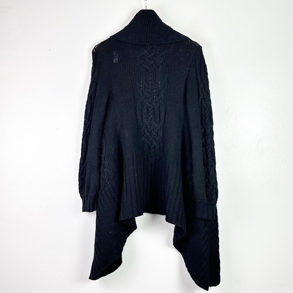 Mason Cashmere Wool Silk Open Front Knit Shawl Waterfall Cardigan Sz P - Picture 8 of 10